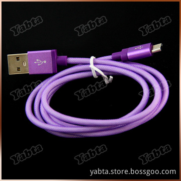 Shenzhen USB Cable Wire Line for Samsung/ HTC Micro to USB Cable v8 Steel Mesh Wire USB Cable